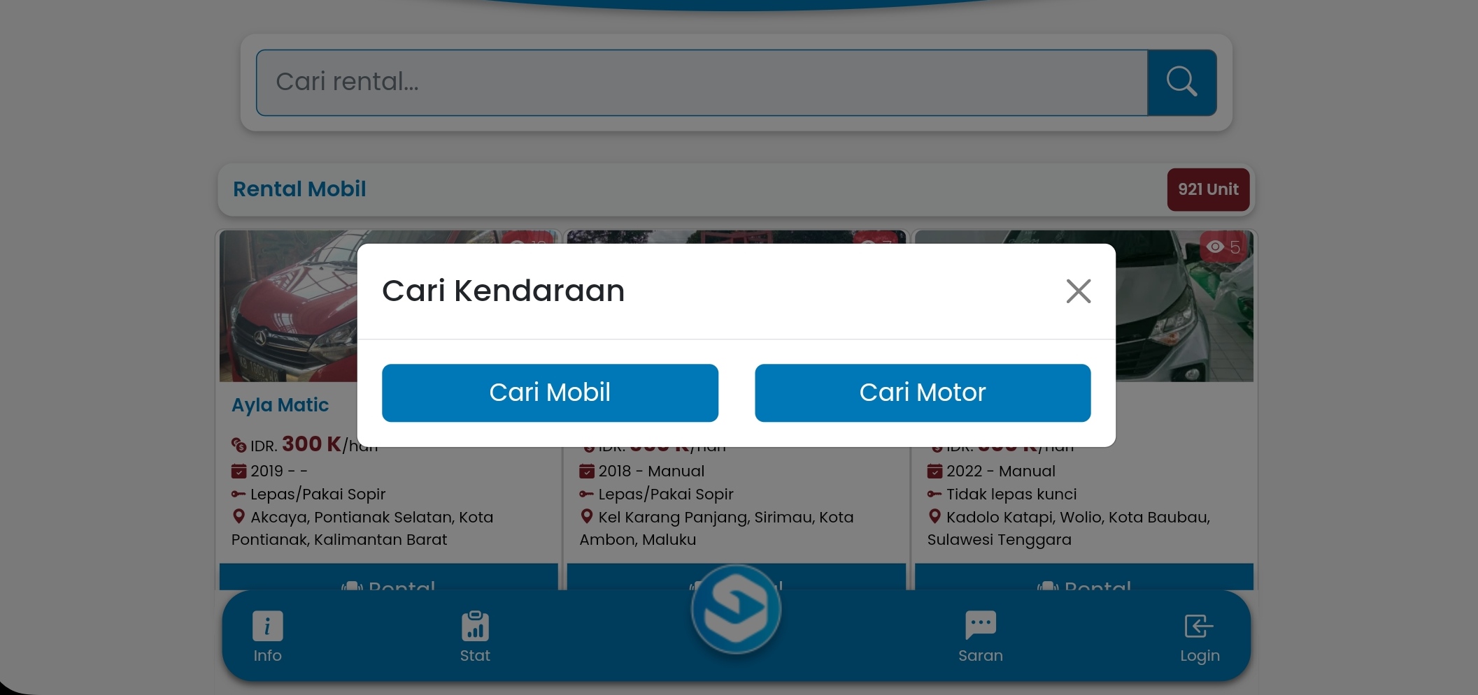 Sortasi Pilihan Kendaraan, Rentalmo.com Permudah Pengguna