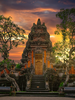 Pemandangan sore hari di Ubud Bali