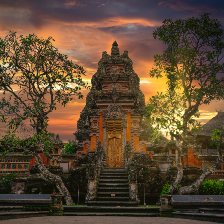 Pemandangan sore hari di Ubud Bali